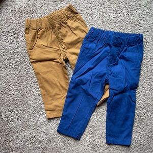 Carter’s Khaki and Navy Blue long pants set 12m